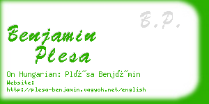 benjamin plesa business card